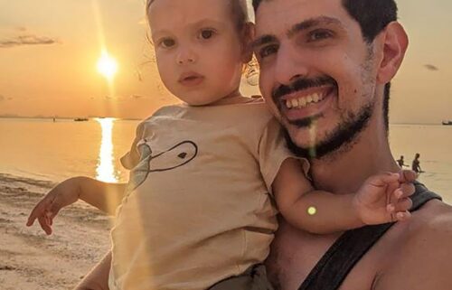Or Levy is pictured with Almog.