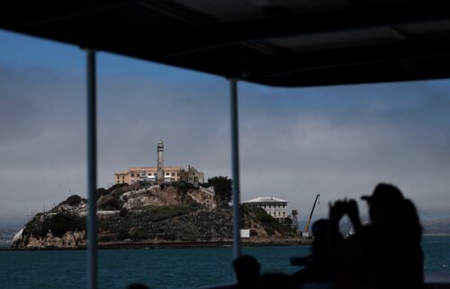 A view of Alcatraz Island is seen on July 2