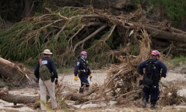 Members of Nevada Task Force 1 search for missing flood victims in Kerrville