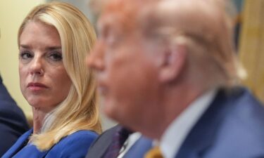 Attorney General Pam Bondi attends a Cabinet meeting held by President Donald Trump at the White House in Washington