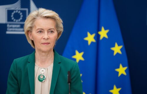 President of the European Commission Ursula von der Leyen at the EU Commission headquarters on July 13