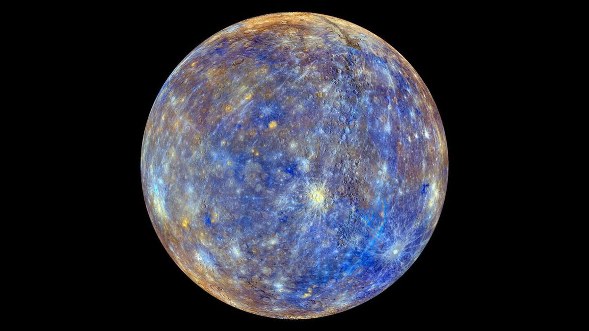 <i>NASA/Johns Hopkins University Applied Physics Laboratory/Carnegie Institution of Washington via CNN Newsource</i><br/>A view of Mercury produced using images from MESSENGER's primary mission.