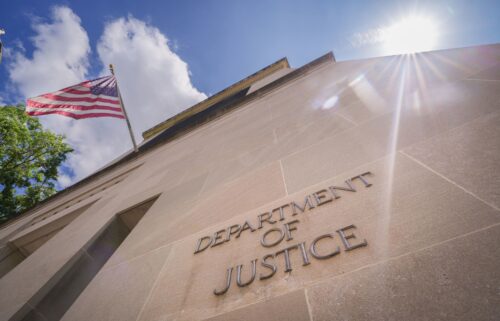 The Department of Justice (DOJ) headquarters building is seen here on April 30 in Washington