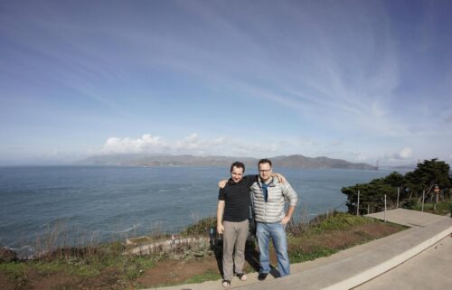 UC Berkeley professor Przemyslaw Jeziorski pictured with his friend
