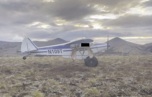 The Piper PA-18 plane the NTSB determined was overloaded with moose meat and antlers when it took on September 12