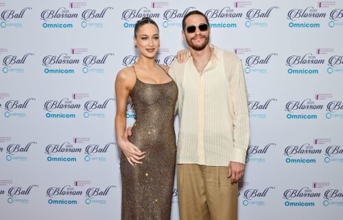Elsie Hewitt and Pete Davidson attend the Endometriosis Foundation of America’s 13th Annual Blossom Ball at The Pierre Hotel in New York on May 15. Davidson is overjoyed to be entering his dad era.