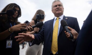House Oversight Committee Chair James Comer speaks with reporters on Tuesday.