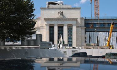 The Federal Reserve building is undergoing construction. President Donald Trump will join a tour of the Federal Reserve building in Washington