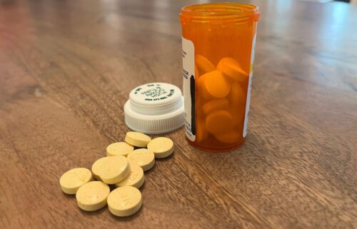 A prescription bottle of fluoride supplements.