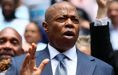 New York City Mayor Eric Adams speaks during a news conference at City Hall on June 26 in New York City.