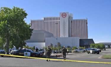 Police respond to a shooting outside the Grand Sierra Resort in Reno