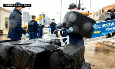 The United States Coast Guard offloaded a huge stash of drugs in Miami Beach.