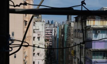 The view from Ms. Yeung's rooftop structure in Sham Shui Po