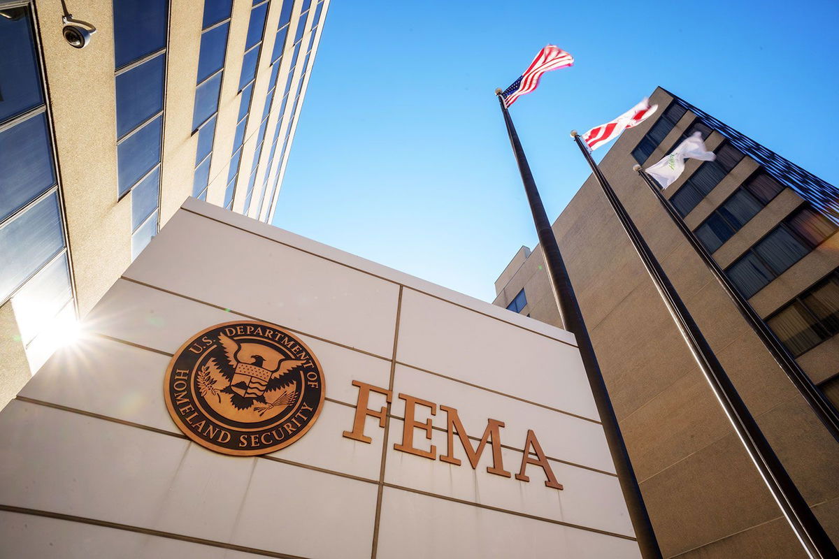 <i>J. David Ake/Getty Images/File via CNN Newsource</i><br/>The Federal Emergency Management Agency (FEMA) headquarters building on January 29 in Washington