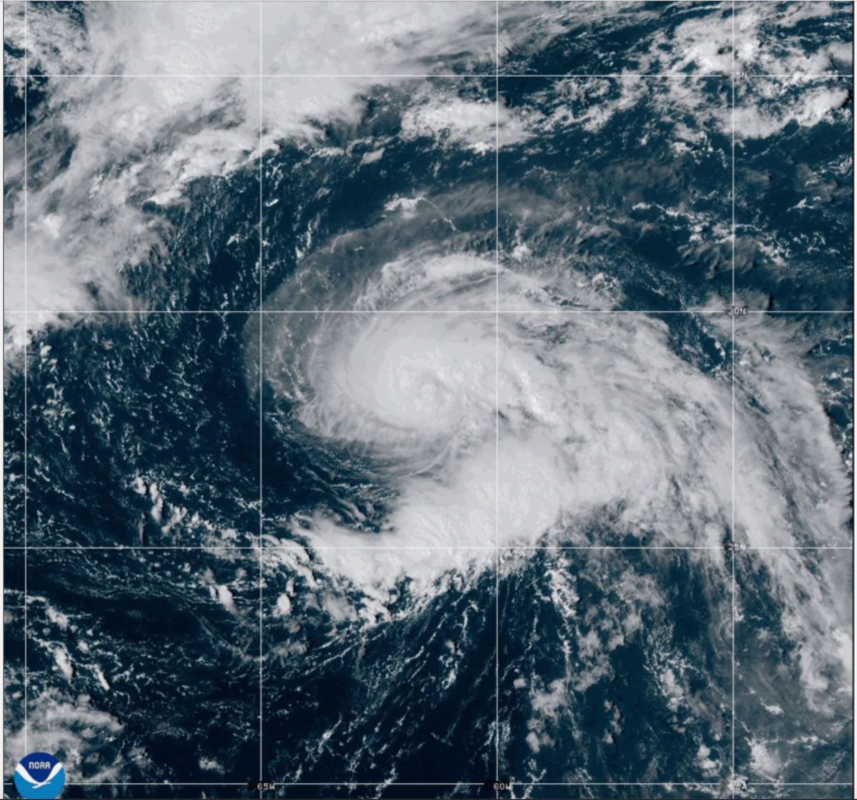 <i>NOAA/AP via CNN Newsource</i><br/>This Satellite image provided by NOAA Tropical Storm Gabrielle on Sunday