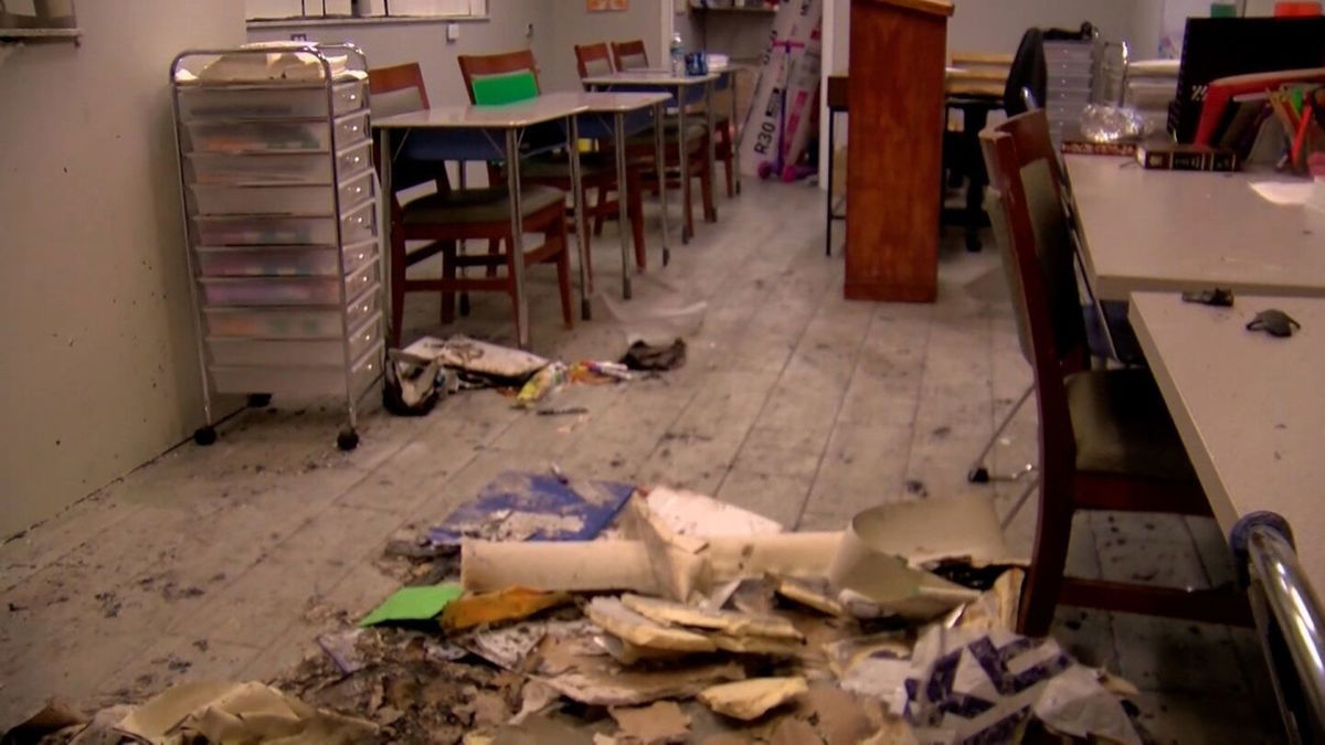 <i>WBBH via CNN Newsource</i><br/>Damage seen after a fire at Chabad of Charlotte County in Punta Gorda