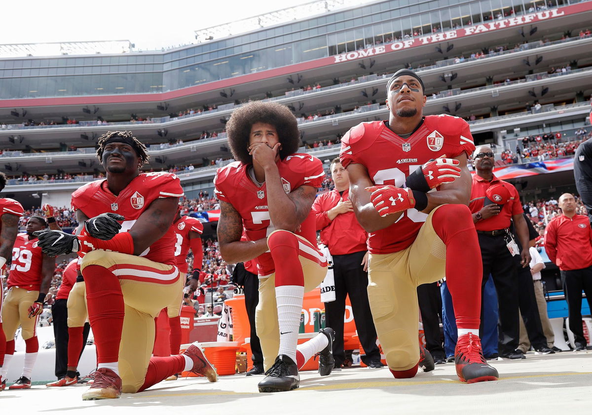 <i>Marcio Jose Sanchez/AP via CNN Newsource</i><br/>San Francisco 49ers outside linebacker Eli Harold
