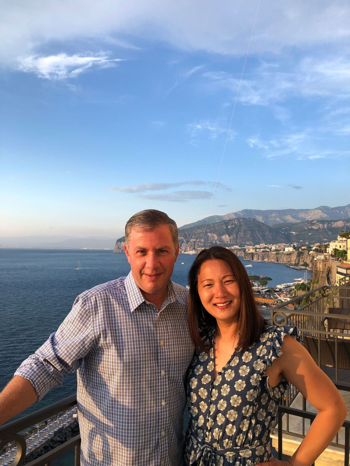 Greg Bettinelli and his wife in Sorrento